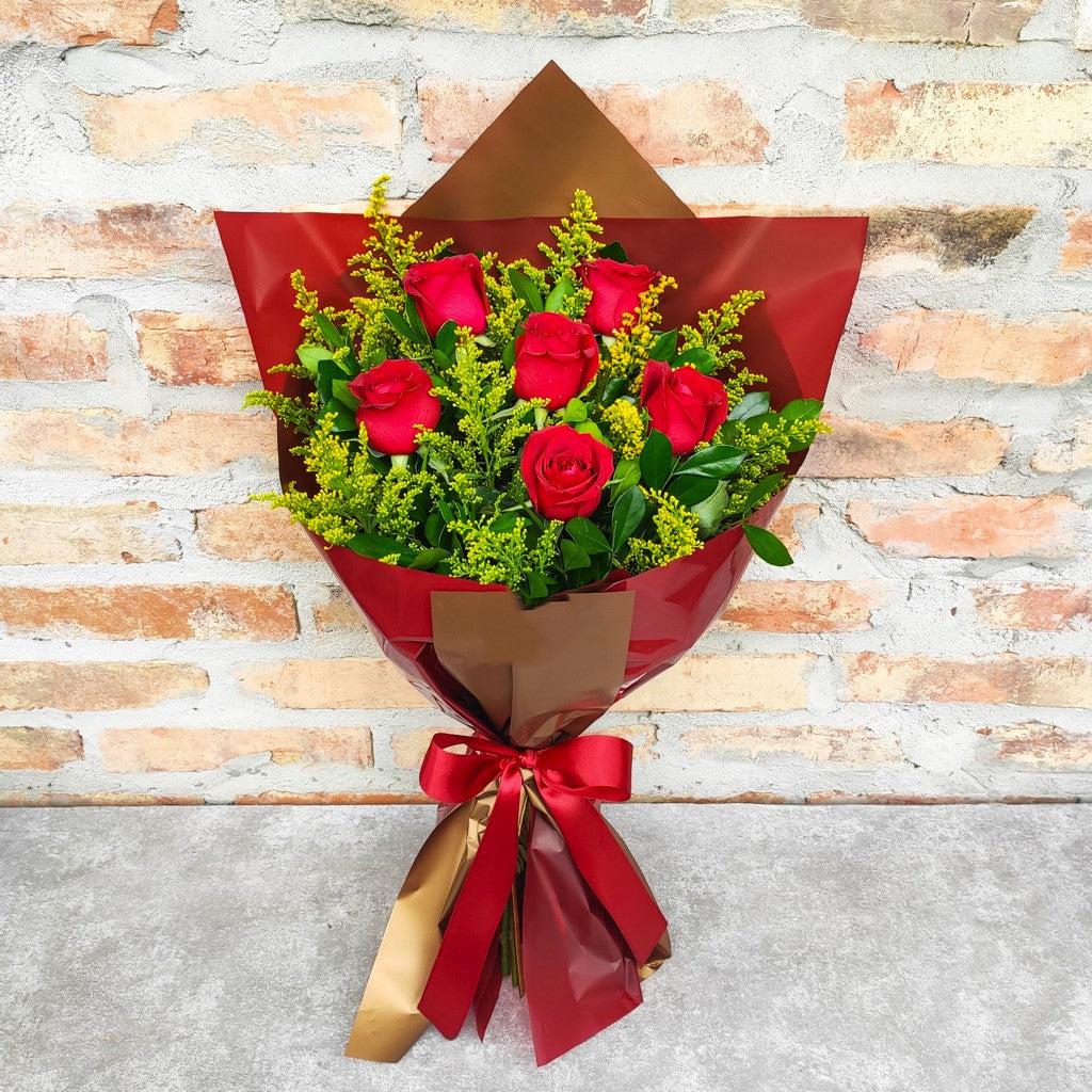 BUQUE DE ROSAS NACIONAIS 6 UNIDADES